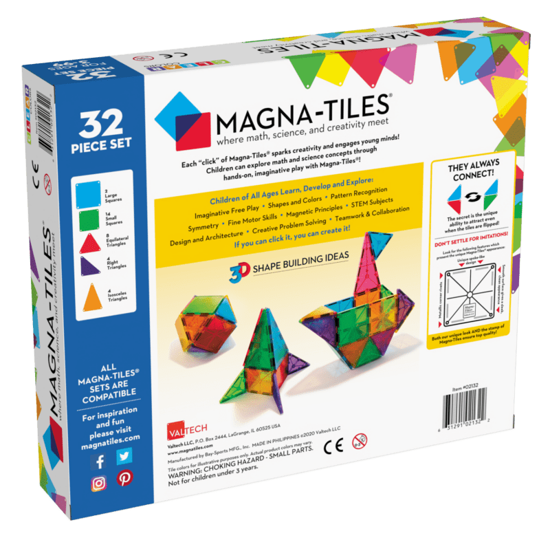 Magna-Tiles Magnetic Toy 32 pieces - Image 2