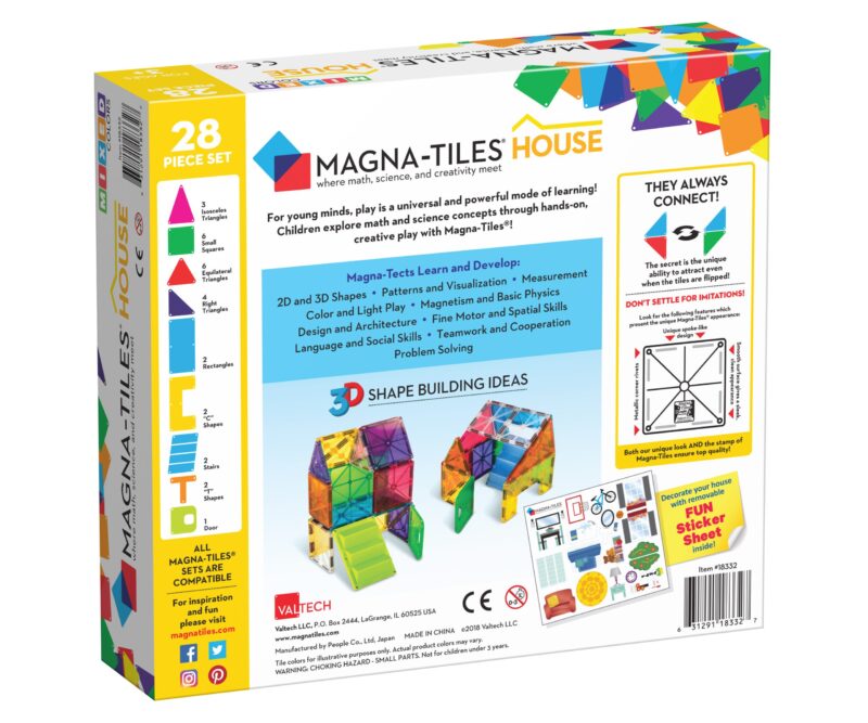 Magna-Tiles 28 piece House Magnetic Toy - Image 2