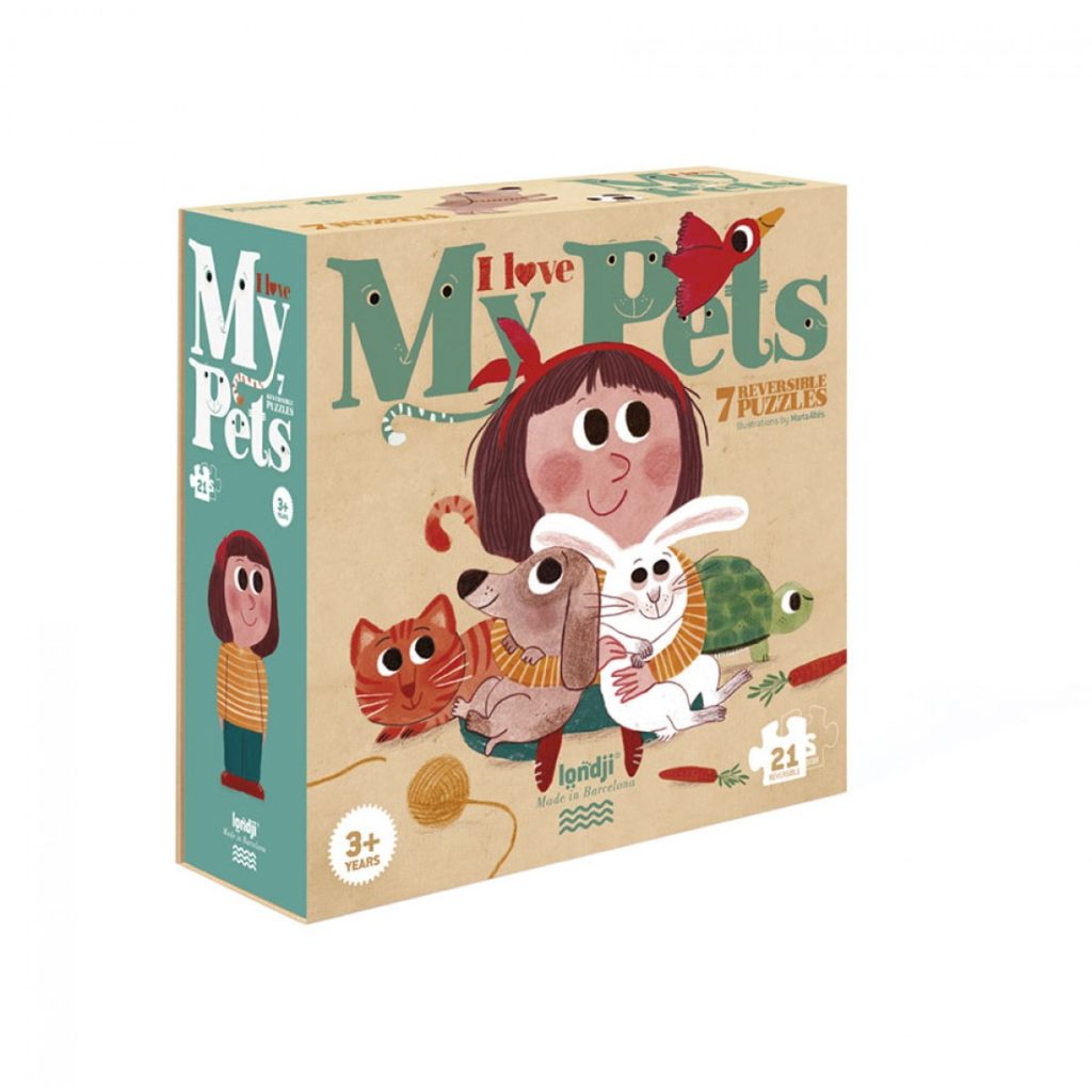 I Love My Pets Puzzle 21 Reversible pcs by Londji