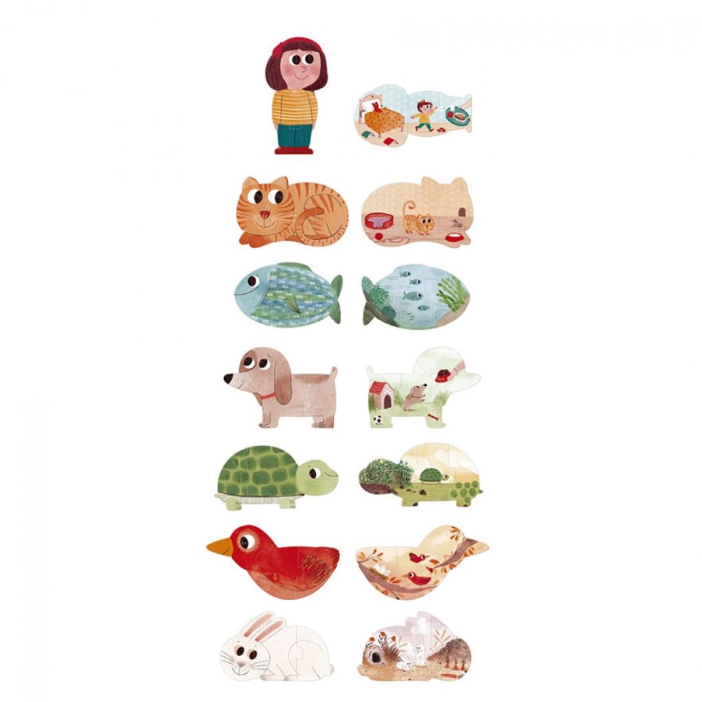 I Love My Pets Puzzle 21 Reversible pcs by Londji - Image 2