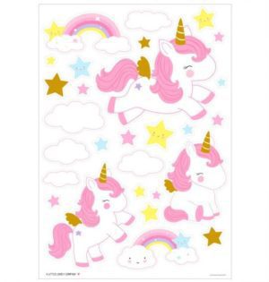 Wall Stickers Unicorn Gold by A Little Lovely Company
