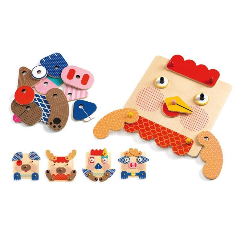 Wooden educational game Emoticons by Djeco - Image 2