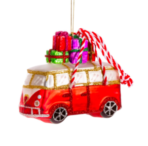 Campervan With Gifts Shaped Bauble