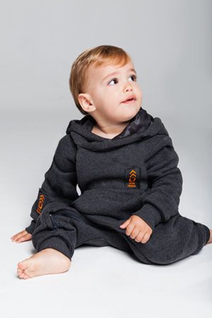 Baby Under Grey Army Print
