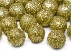 Ball Glittery Decoration Gold