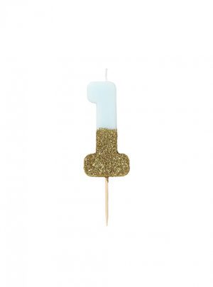 Candle No1 Blue by Talking Tables