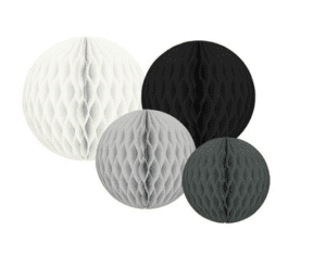 Decorative Paper Balls Black Mix by Jabadabado