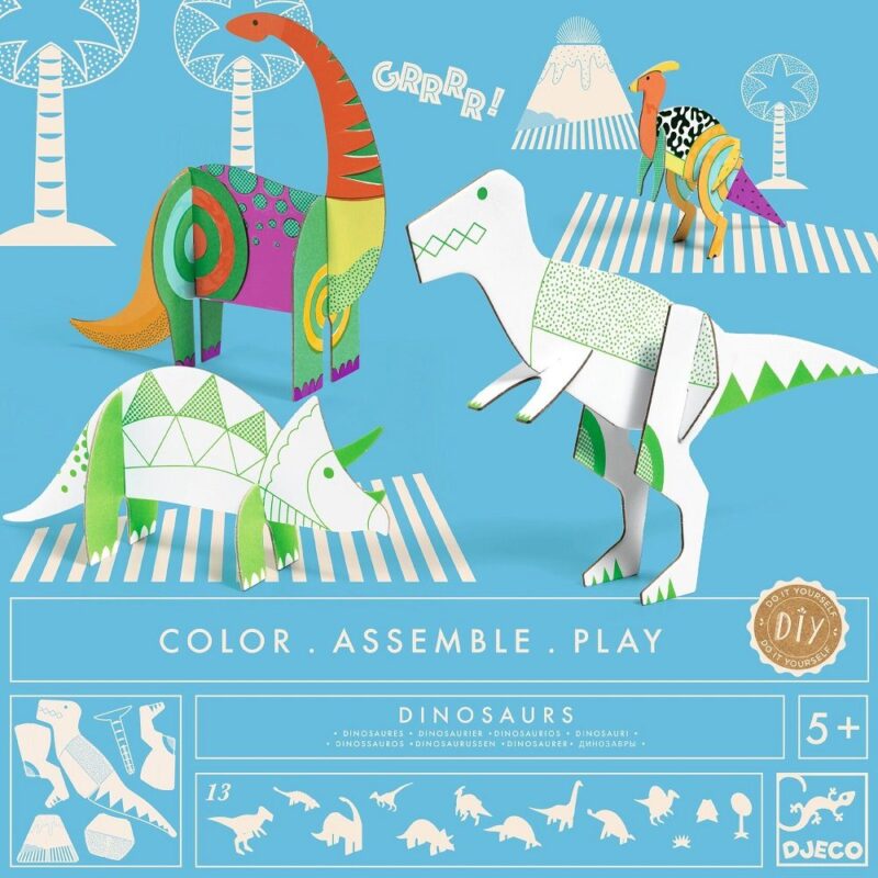 DIY Build and Paint 3D Dinosaurs by Djeco