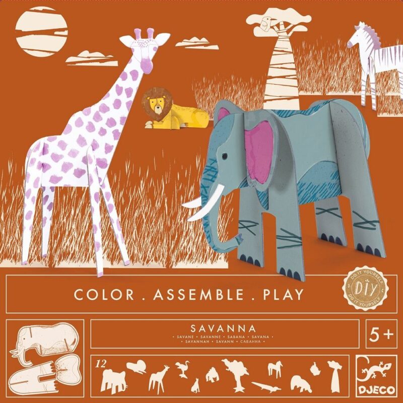 DIY I make and paint 3D Savannah by Djeco