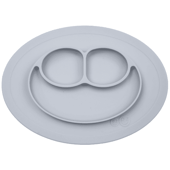 Educational plate 12+ months Happy Mini Mat Grey By Ezpz