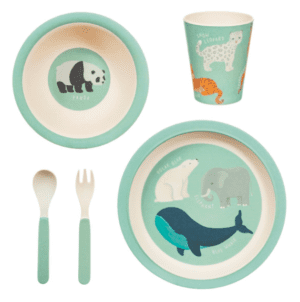 Endangered Animals Bamboo Tableware Set