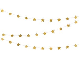 Gold Stars Sewn Garland