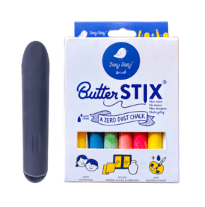 Jaq Jaq Bird: Set of colored Chalks 12 pcs. and Butterstix case