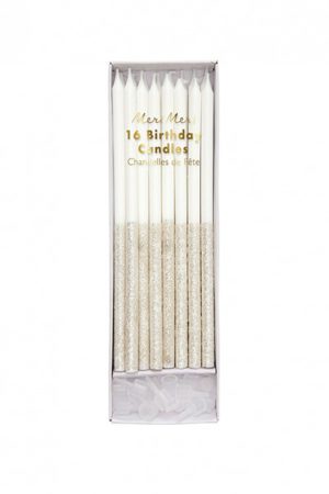 Meri Meri Candles Silver Glitter