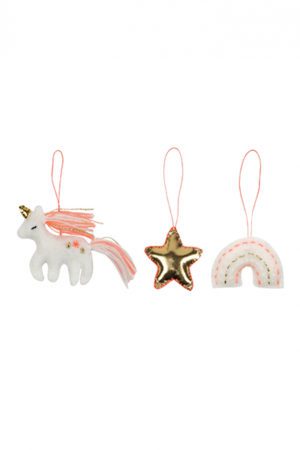 Meri Meri Magical Ornaments unicorn/rainbow