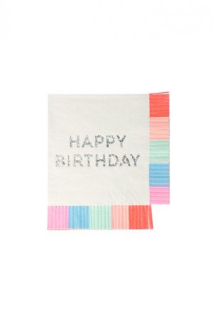 Meri Meri Napkin Small Birthday Fringe