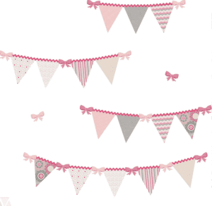 Pink garlands wall stickers by Wallpops