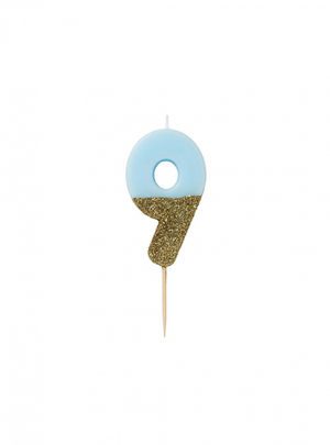 Talking Candle blue No. 9