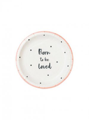 Talking Sweet Plate Born to be loved Pink