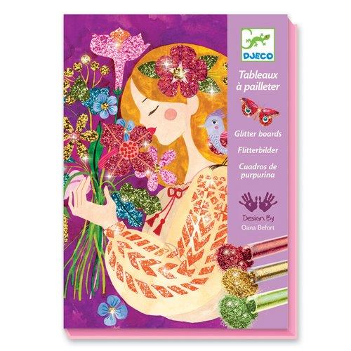 Djeco I Create With Glitter 4 Images Girl With Flowers