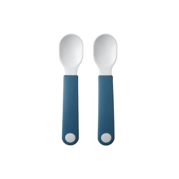 Mepal Set Of 2 Educational Spoons (Blue)