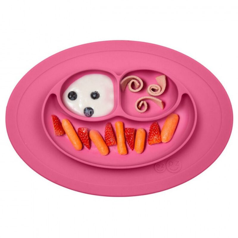 Ezpz Educational Plate 12+ Months Happy Mini Mat - Pink - Image 2