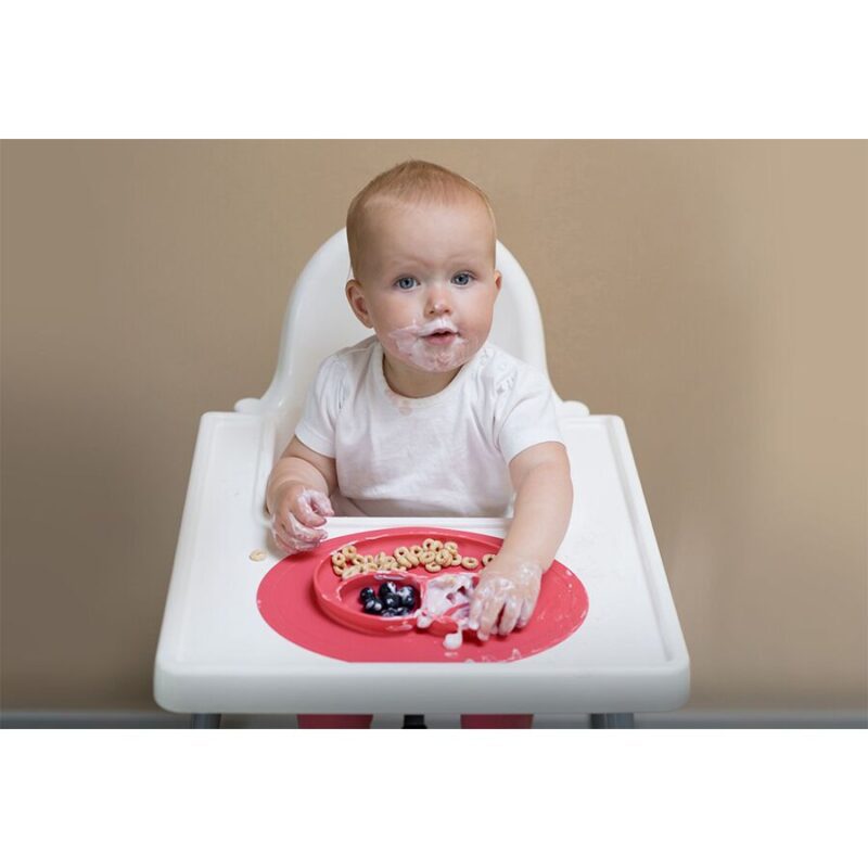 Ezpz Educational Plate 12+ Months Happy Mini Mat - Pink - Image 8