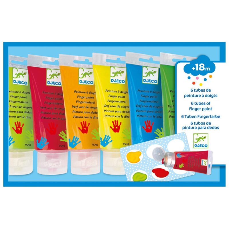 Djeco 6 Finger Paints In A Tube