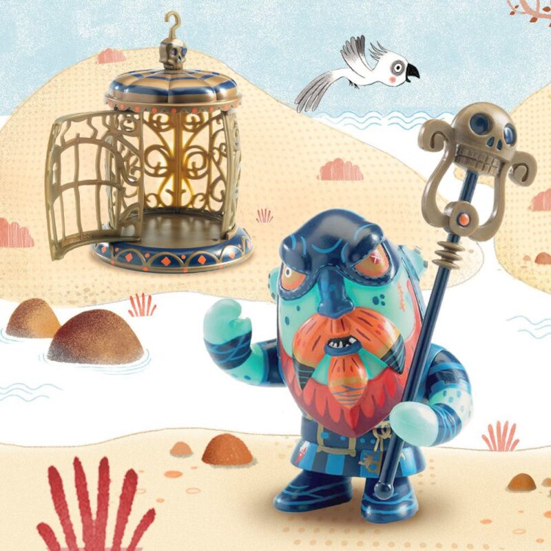 Djeco Pirate Figure Gnomus & Ze With Cage - Image 4