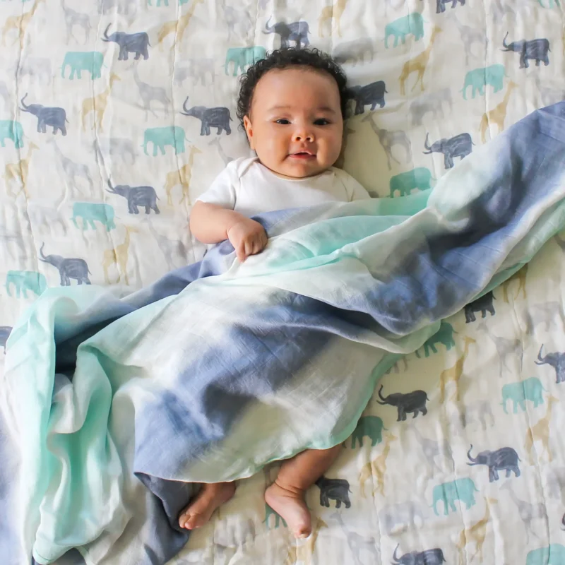 Aden & Anais Expedition Elephants Silky Soft Dream Blanket - Image 4
