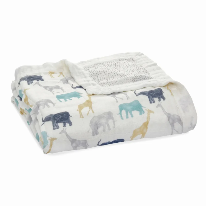 Aden & Anais Expedition Elephants Silky Soft Dream Blanket - Image 2