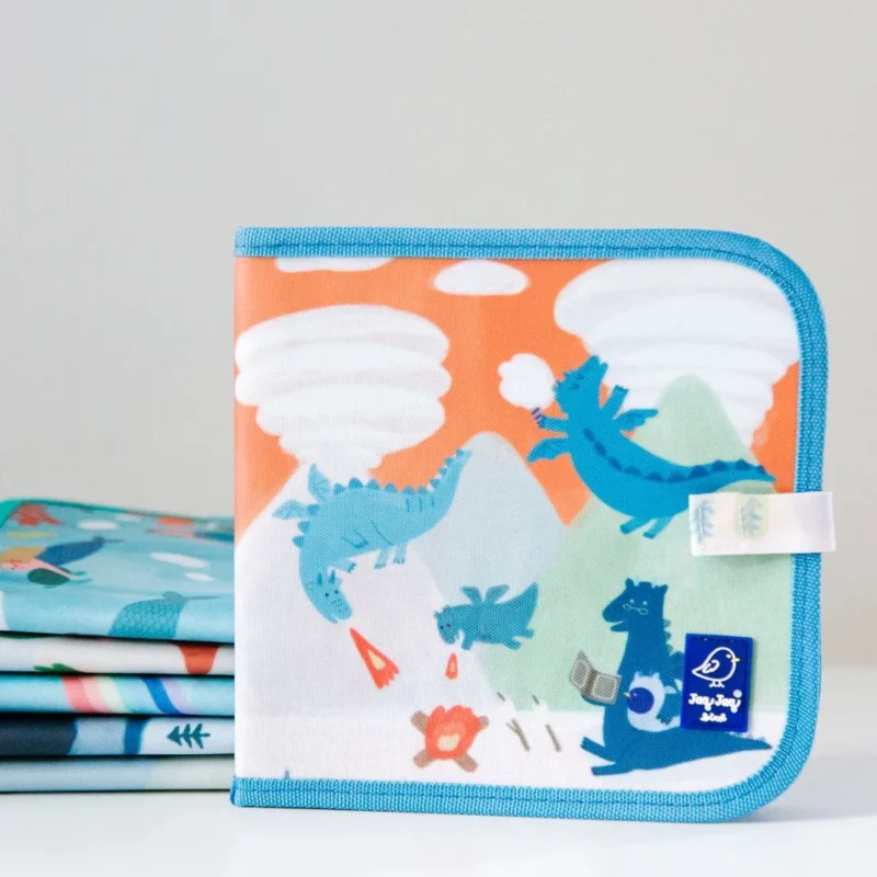 Jaq Jaq Dragons + Clouds Reusable Dry Erase, Wipe Clean Activity Book