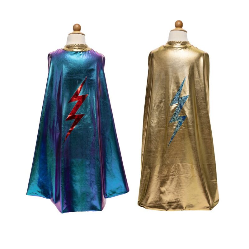 Great Pretenders Iridescent Reversible Cape With Lightning Bolt, 5-6 Years