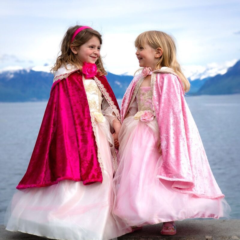 Great Pretenders Pink Velor Cape With Rose Princess 6-8 Years - Image 5