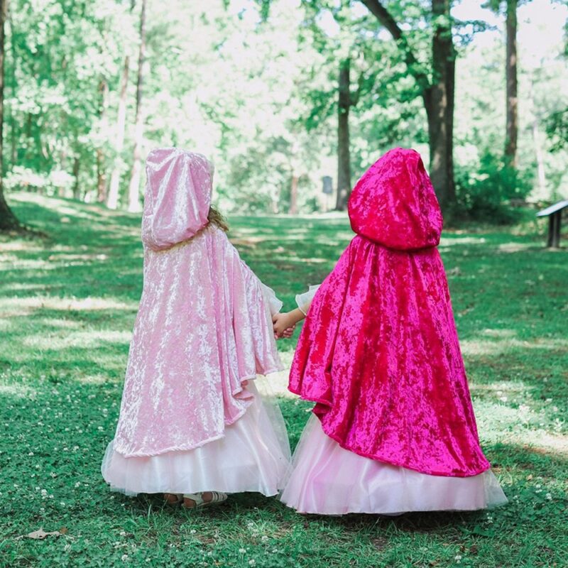 Great Pretenders Pink Velor Cape With Rose Princess 6-8 Years - Image 6