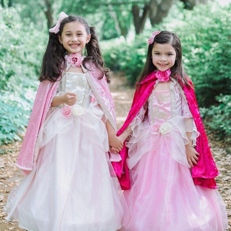 Great Pretenders Pink Velor Cape With Rose Princess 6-8 Years - Image 7