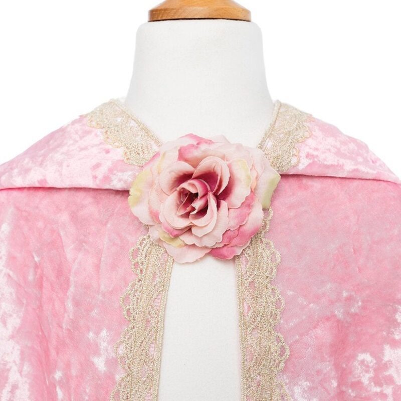 Great Pretenders Pink Velor Cape With Rose Princess 6-8 Years - Image 3