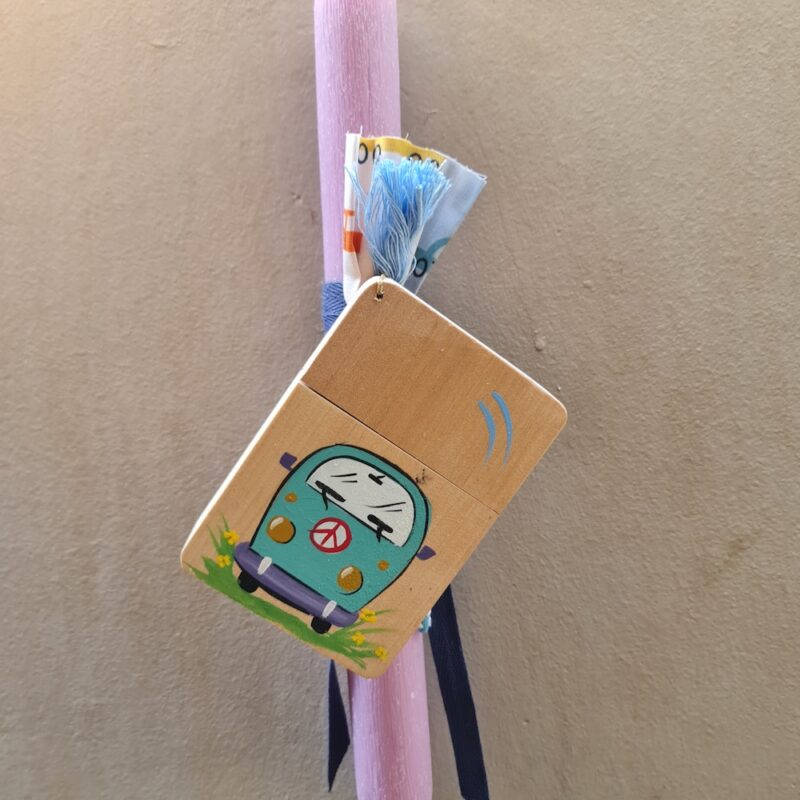 VW Wooden Crayons Handmade Easter Candle