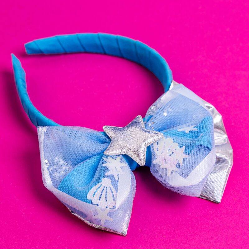 Two Glittery Pitayas Headband Blue Mermaid - Image 2
