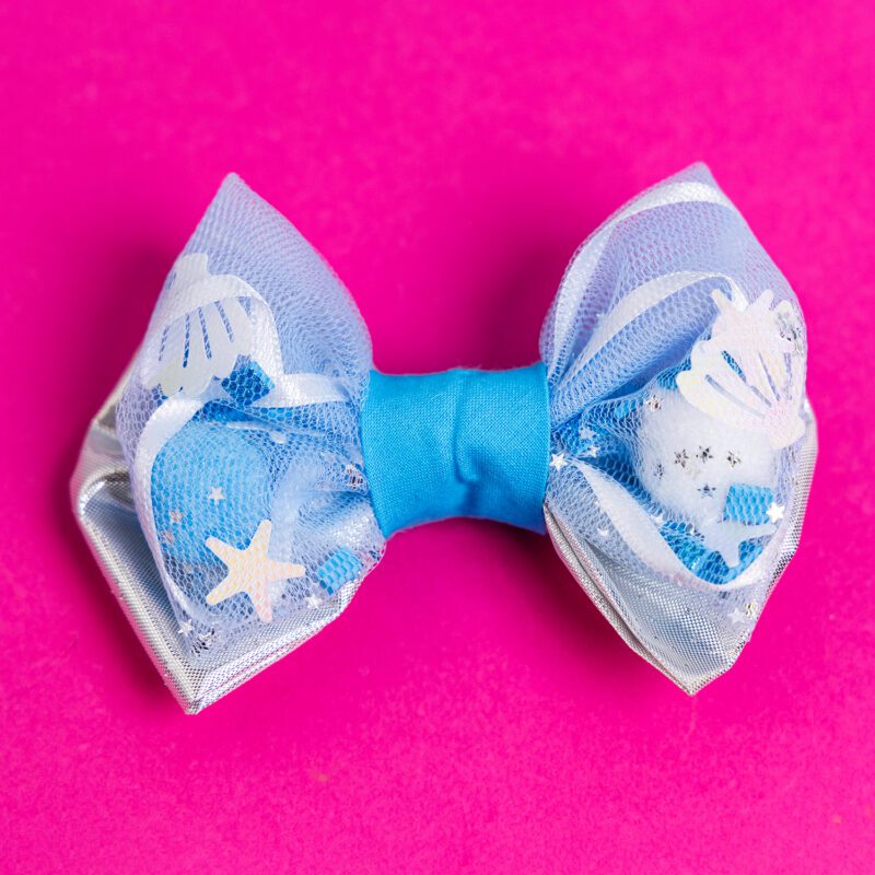 Two Glittery Pitayas Hair Clip Blue Mermaid