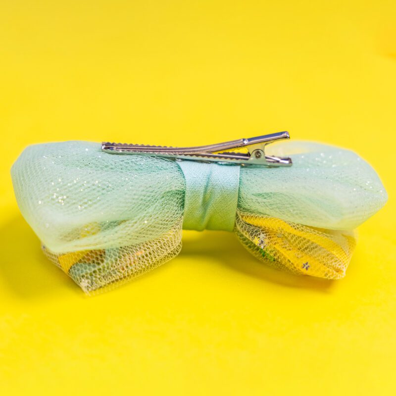 Two Glittery Pitayas Hair Clip Mint Flowers - Image 3