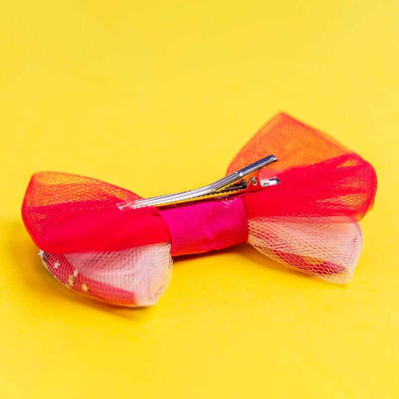 Two Glittery Pitayas Hair Clip Pink Hearts - Image 3