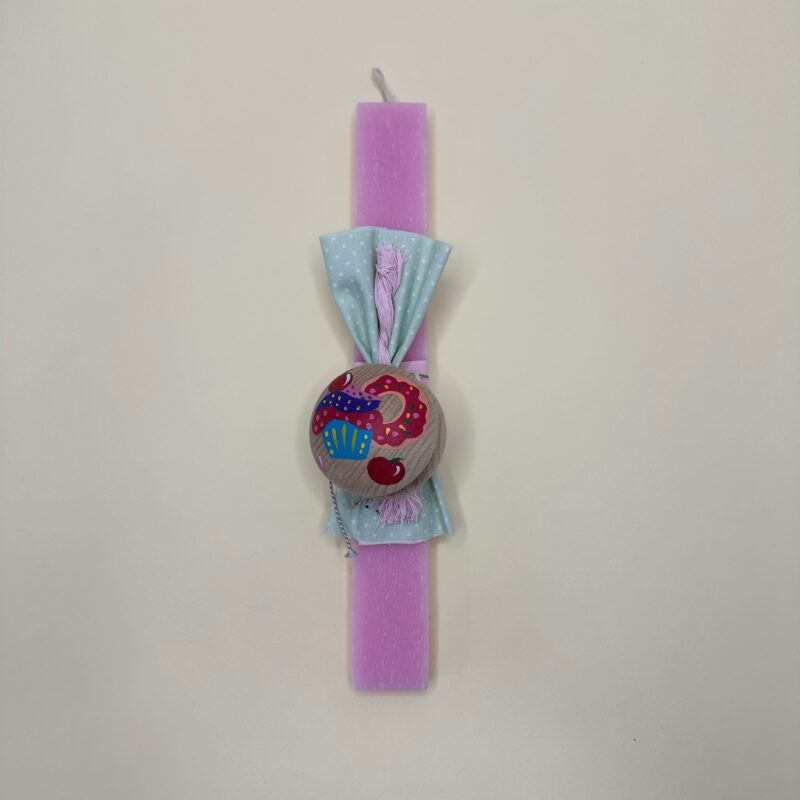 Wooden YoYo Cupcakes Easter Candle
