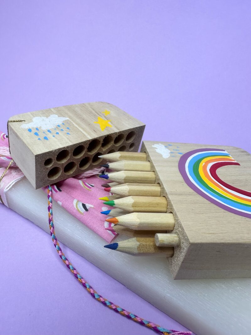 Rainbow Crayons Handmade Easter Candle - Image 2