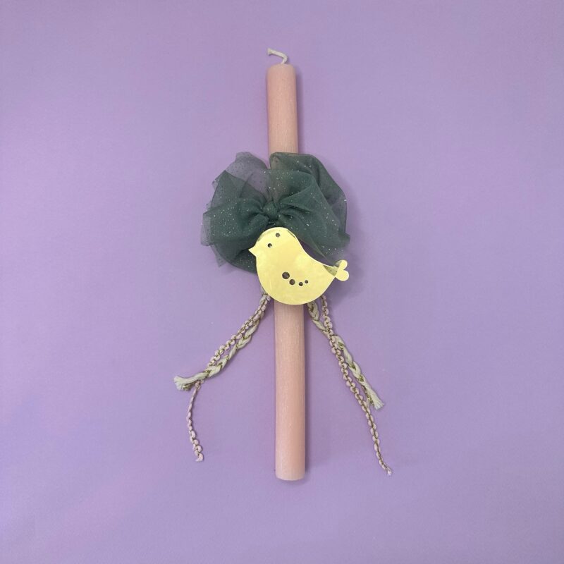 Gold Bird Plexi Handmade Easter Candle