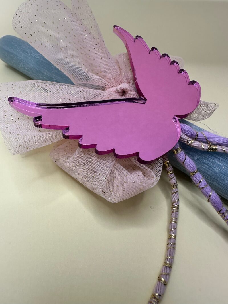 Angel Wings Plexi-Glass Handmade Easter Candle - Image 2