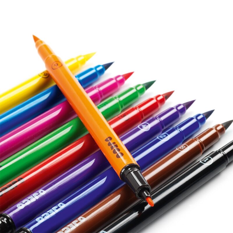 Djeco 10 Markers With Two Tips in classic Shades - Image 2