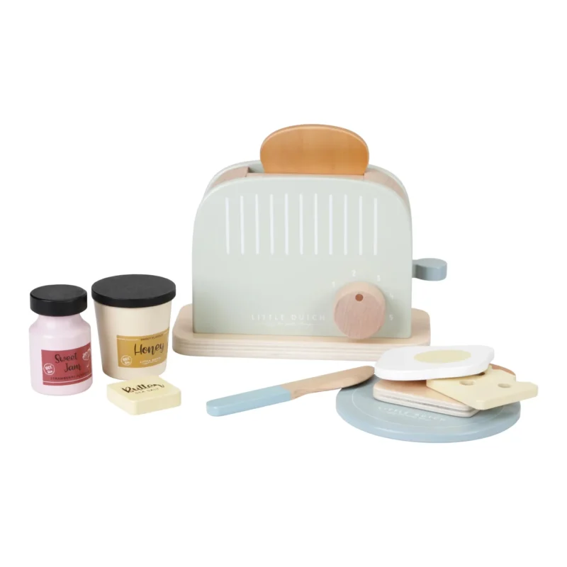 Wooden toaster With Toy Accessories By Little Dutch - Image 3