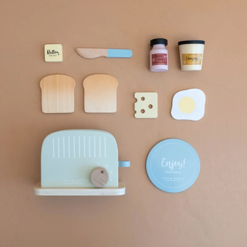 Wooden toaster With Toy Accessories By Little Dutch - Image 4