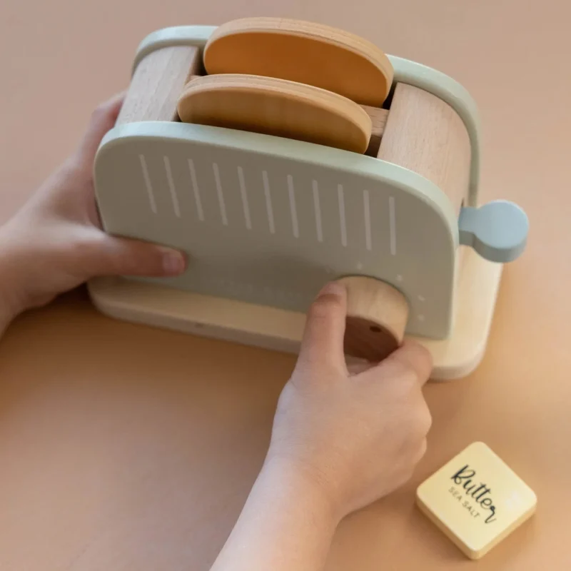 Wooden toaster With Toy Accessories By Little Dutch - Image 6